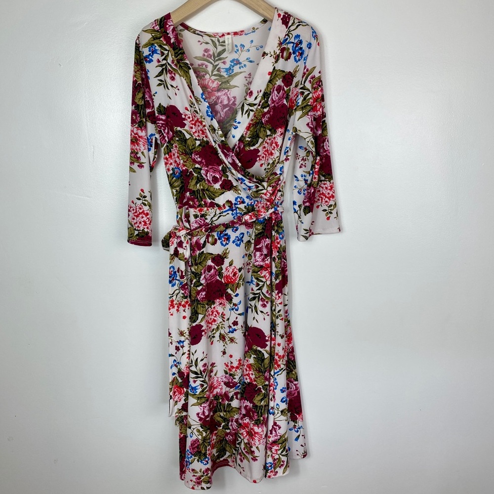 Pink Blush Maternity wrap dress size medium